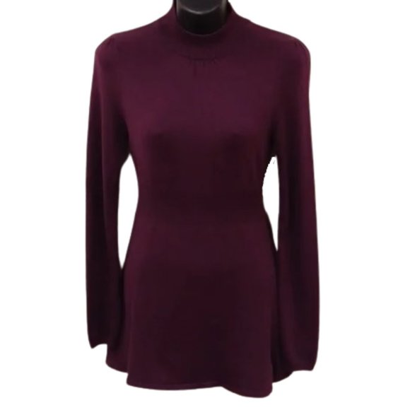 Forever 21 Plum Purple Cotton Blend Knit Tunic/Sweater- Sz. Sm - Picture 1 of 8